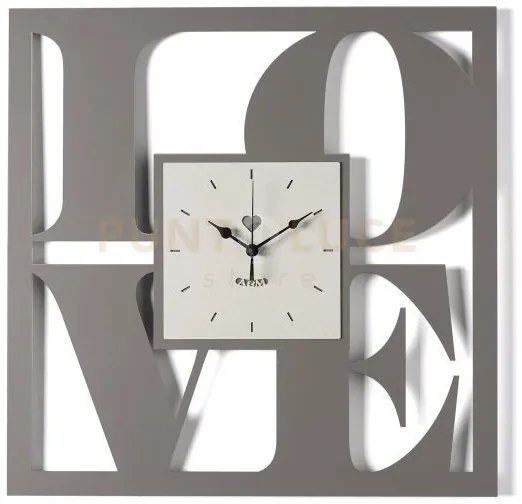 Orologio da parete di design love fango,avorio