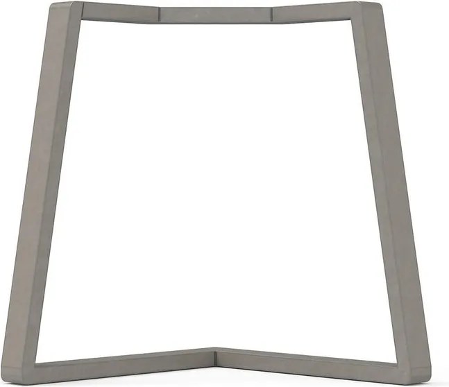 Gamba per mobili STEELMI ANGOLO in acciaio trasparente lucido L 78 x P 78 x H 70 cm
