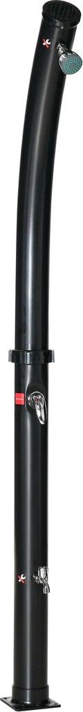 Doccia Solare da Giardino 20L con Miscelatore Nero...