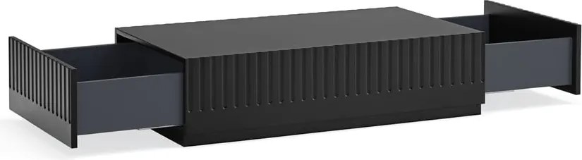 Tavolino nero con 2 cassetti Doric - Teulat