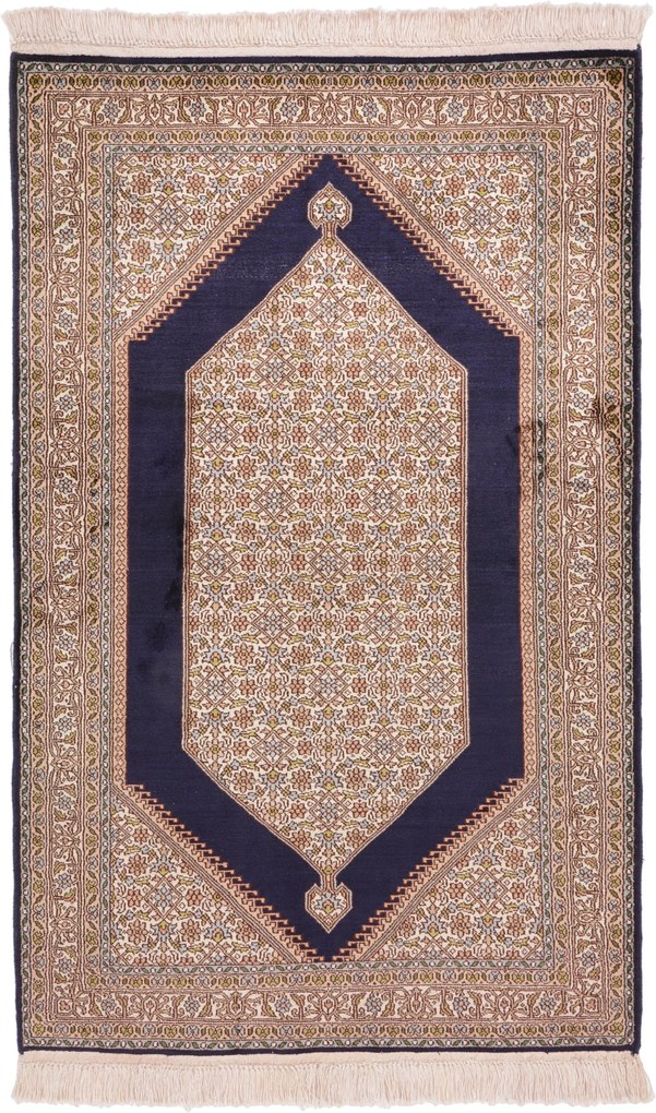 Cashmere Silk Tappeto 80 x 130 (Indian) Annodato A Mano