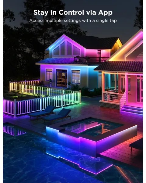 Govee - Striscia LED per esterni Pro SMART RGBICWW 10m Wi-Fi IP65