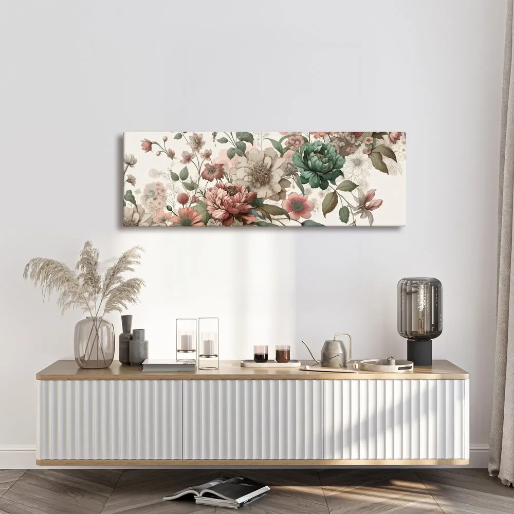 Quadro su tela – Motivo floreale vintage