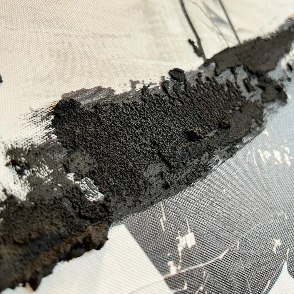 Quadro con elementi dipinti a mano 70x100 cm Ash – Styler