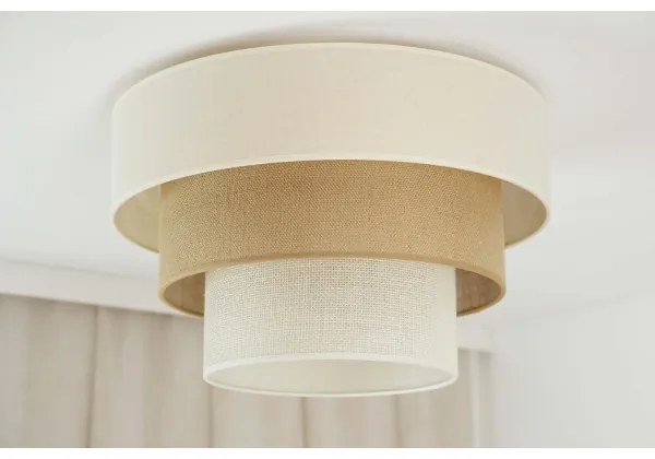 Brilagi-Plafoniera DENVER LUNETA 1xE27/15W/230V diametro 45 beige/marrone/color crema