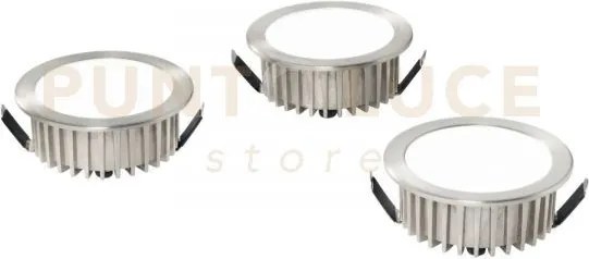 Incasso led fusion nikel 3 pezzi 5w 1200lm 4000k 7x3,2cm