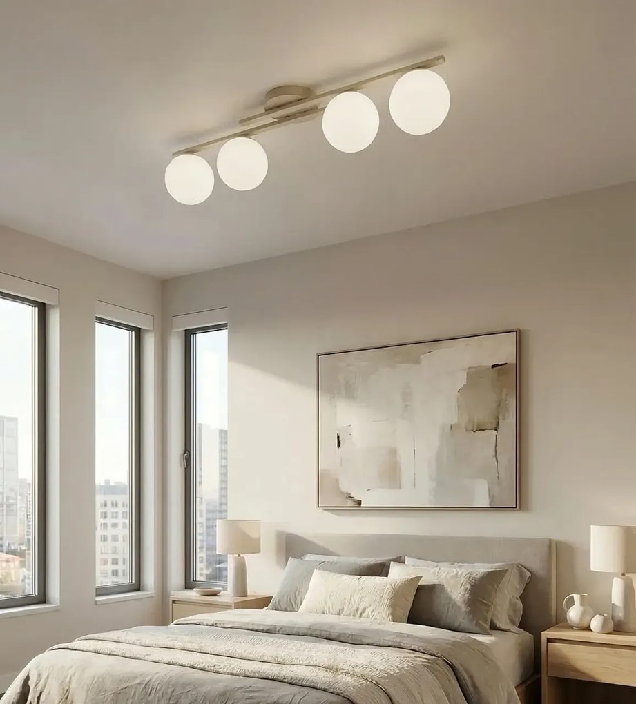 Lampada da soffitto KAIRO 4 4xE14 in Acciaio - Mokka