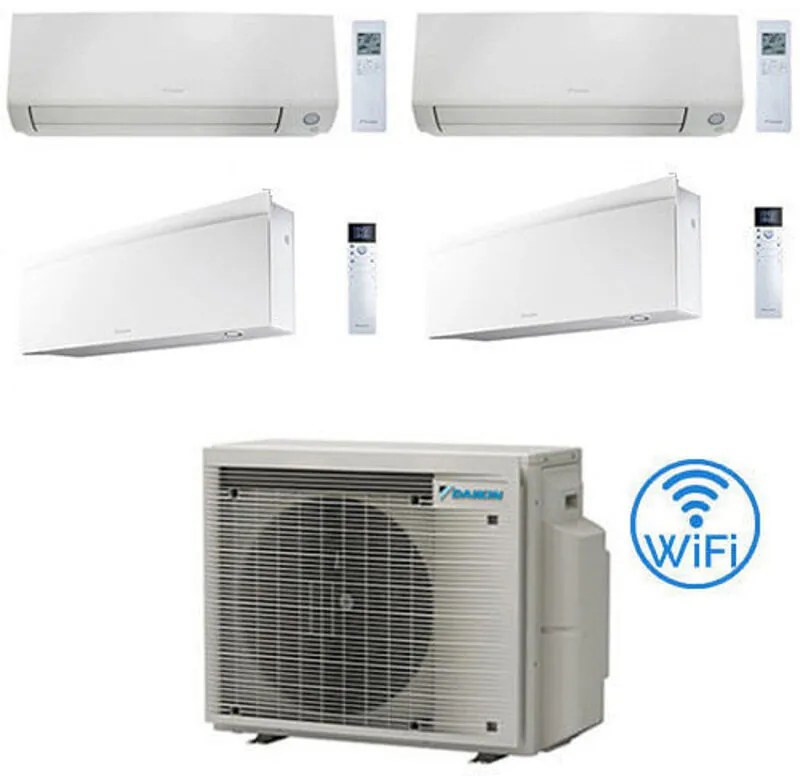 Daikin - Climatizzatore garanzia italia Perfera All Seasons + emura Quadri Split Inverter 7000 + 9000 + 12000 + 12000 btu con u.e. 5MXM90A9 Classe