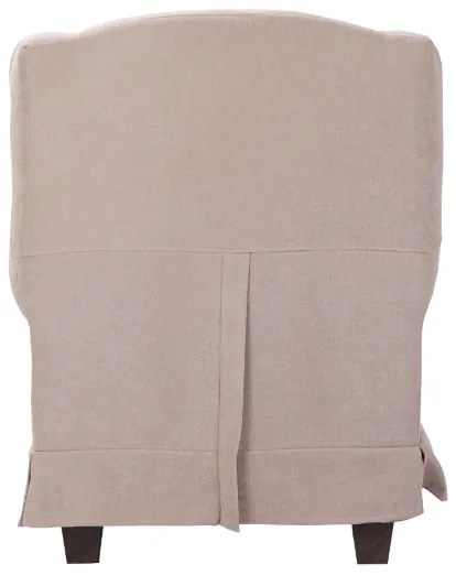 Poltrona imbottita in tessuto sfoderabile BERGERE BEIGE CON POUF
