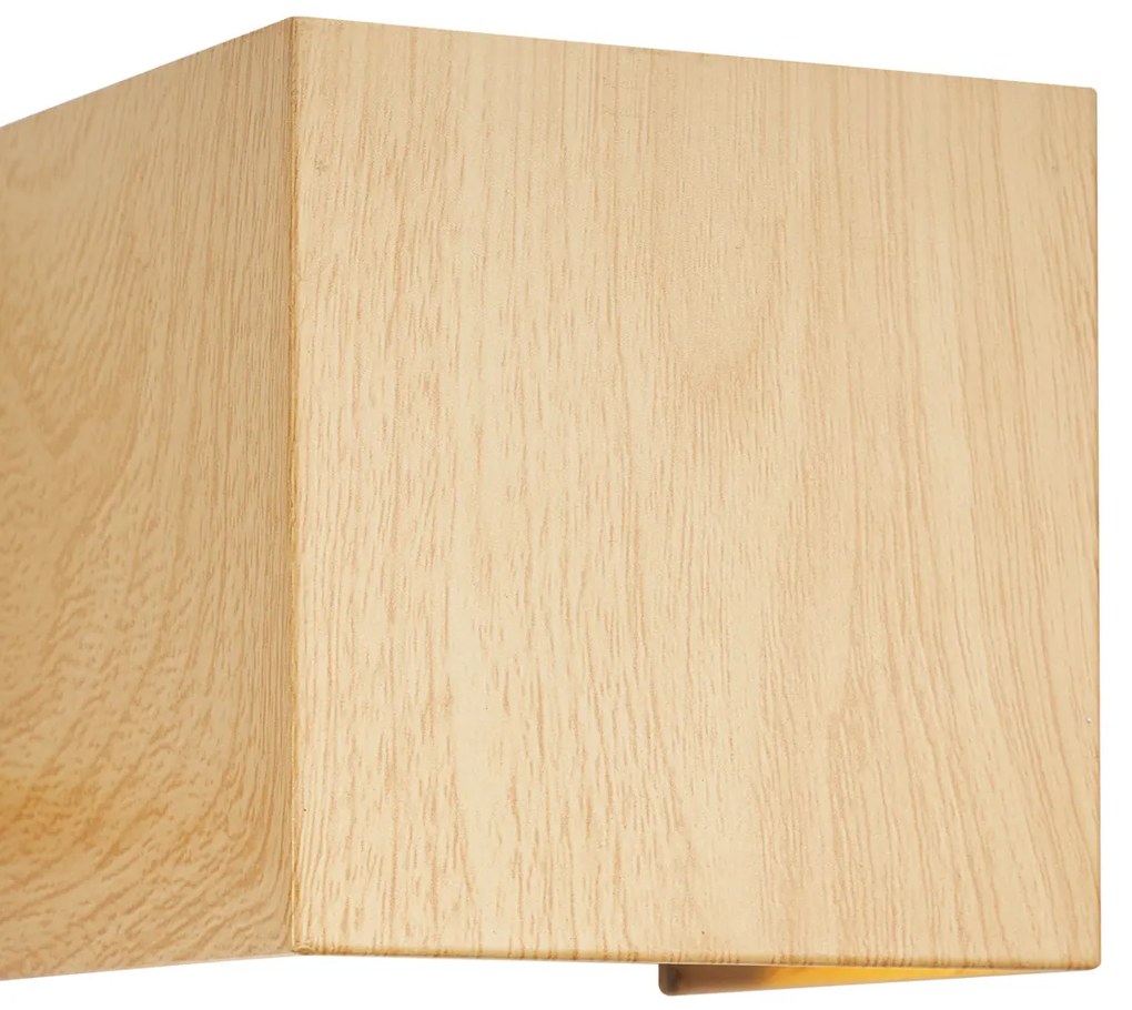 Applique da esterno scandinava con stampa legno con LED IP54 - Edwin