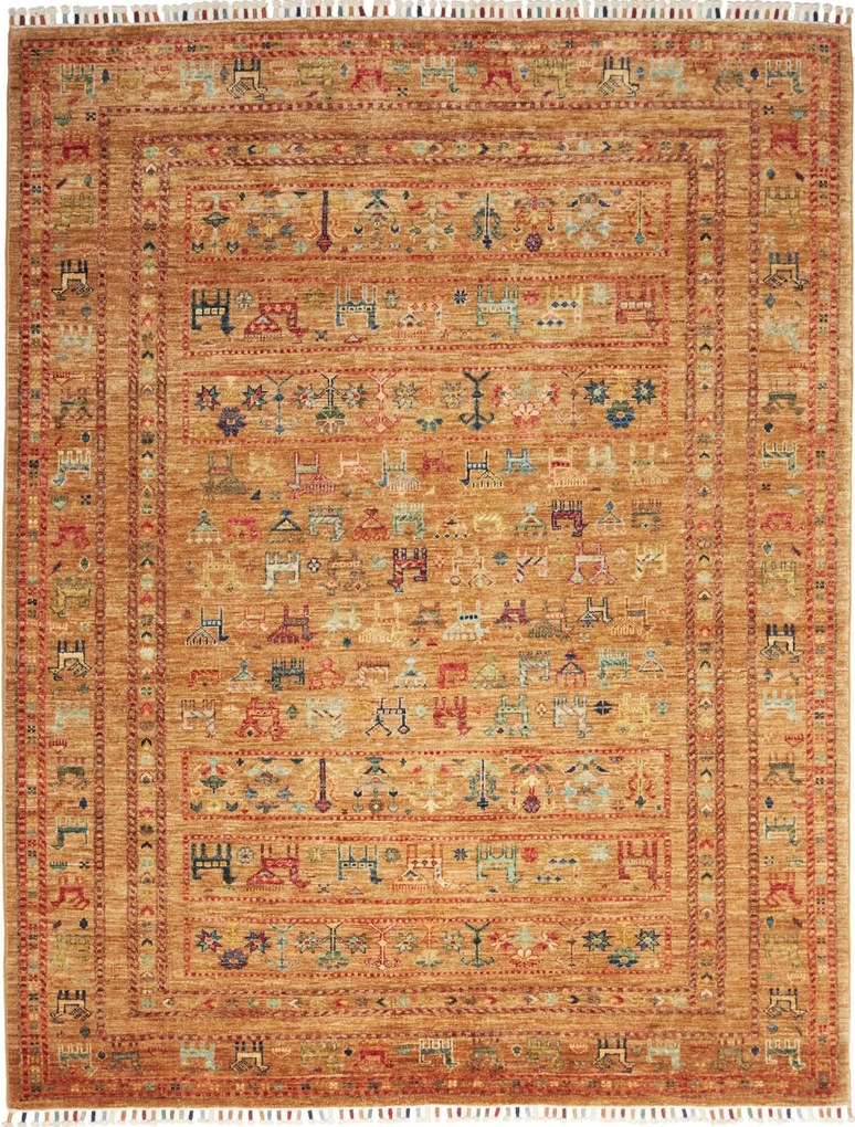 Samarkand Tappeto orientale 160x200 Giallo (Pakistan) Annodato A Mano