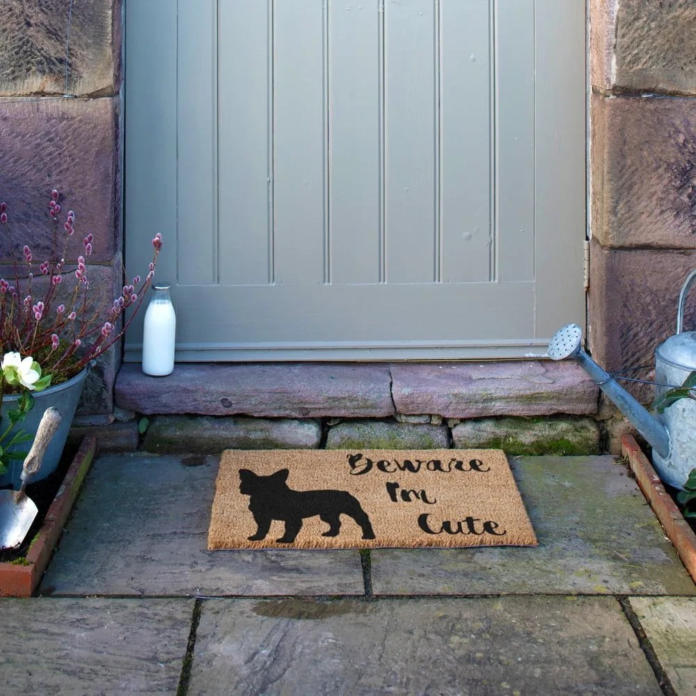 Zerbino in cocco 40x60 cm Beware I'm Cute French Bulldog - Artsy Doormats