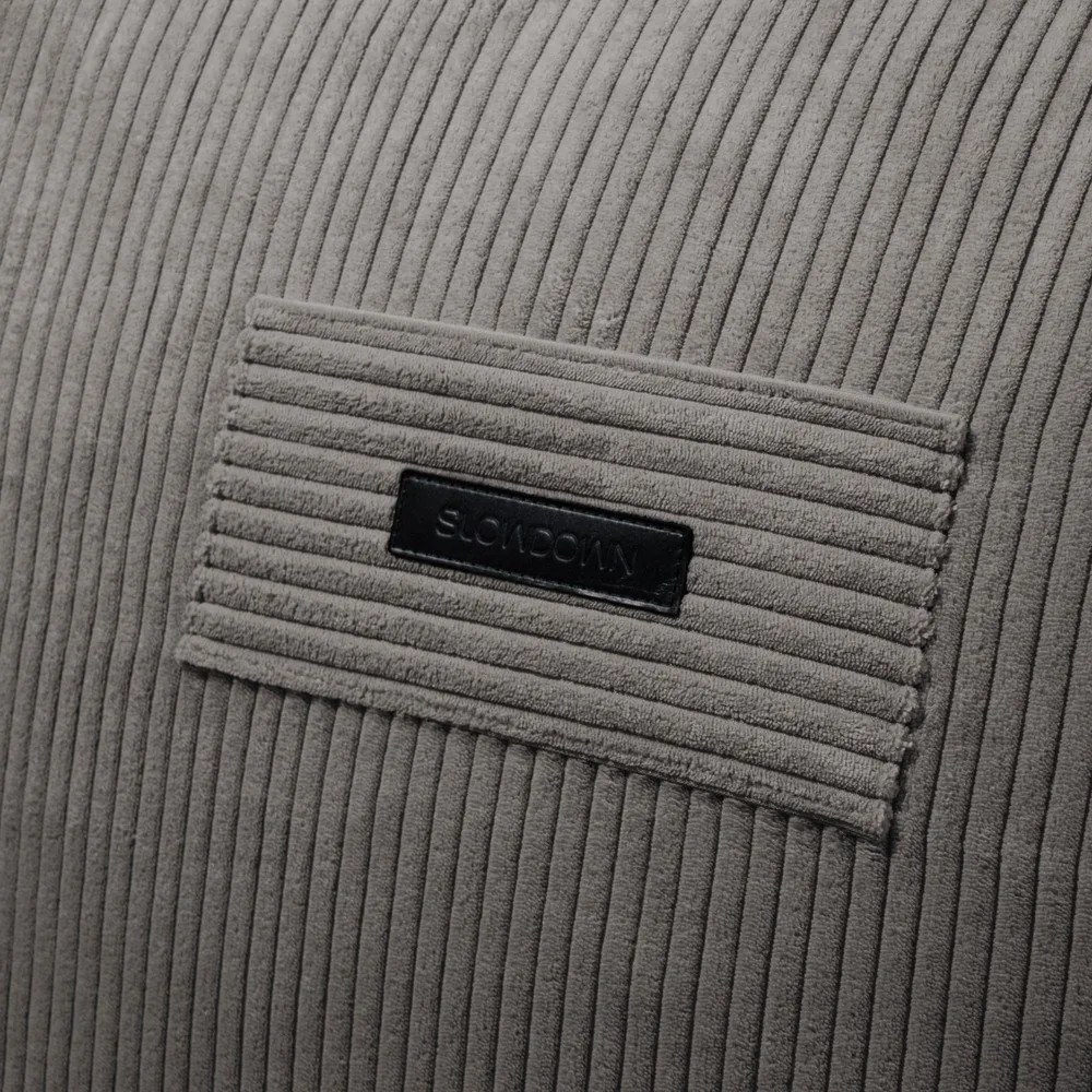 Puof a sacco blu con rivestimento in velluto a coste Sofa Snug – SLOWDOWN