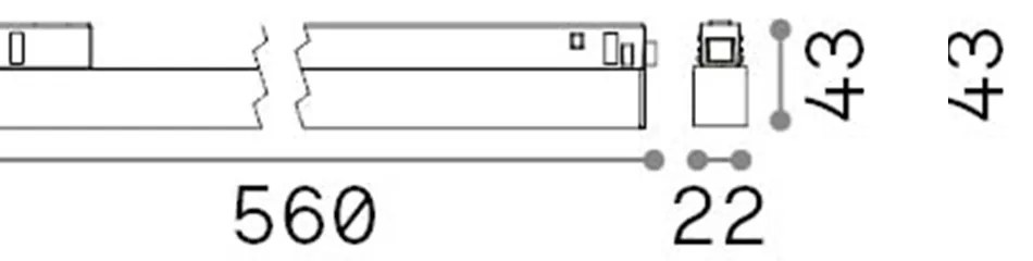 Supporto Lineare Binario Dali Ego Wide Alluminio Bianco Led 13W 3000K Luce Calda