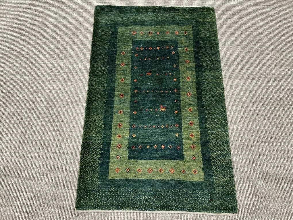 Gabbeh Tappeto persiano 80 x 130 Verde (Iran) Annodato A Mano