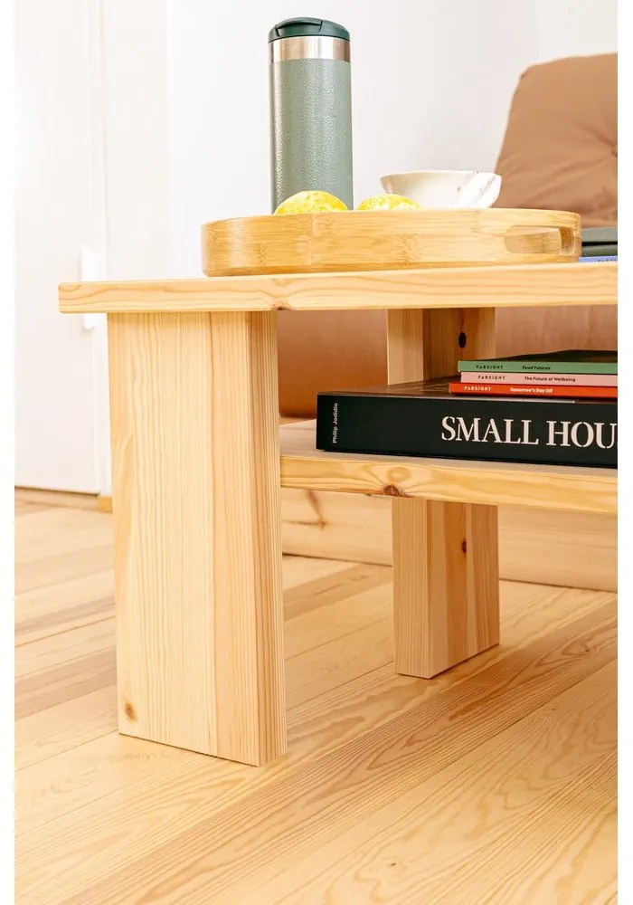 Tavolino da salotto di colore naturale in pino massiccio 45x68 cm Japan – Karup Design