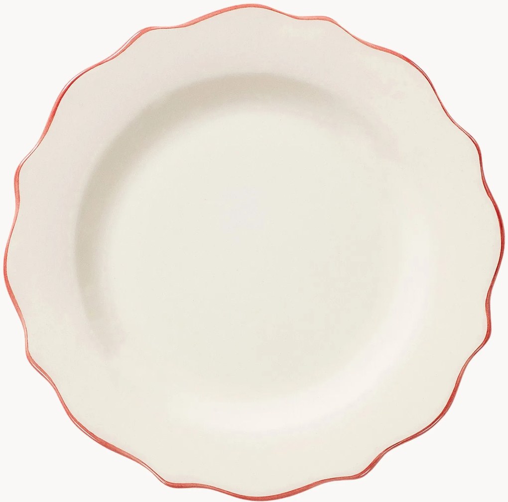 Piatto da colazione dipinto a mano Scalloped