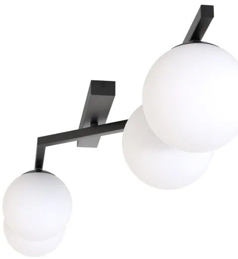 Plafoniera NATON 4xE14/10W/230V nero/bianco