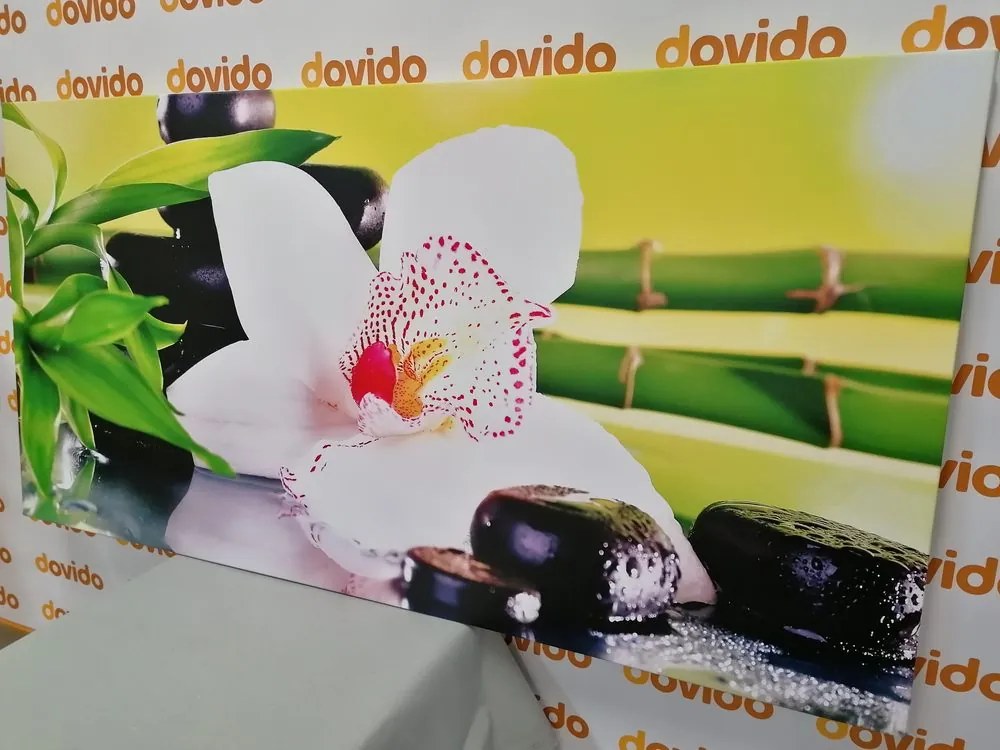 Stampa su tela – Orchidea con tema giapponese