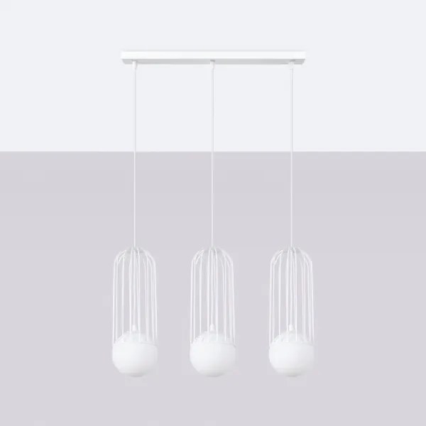 Sollux SL.1333 - Lampadario a sospensione con filo BRINA 3xG9/8W/230V bianco