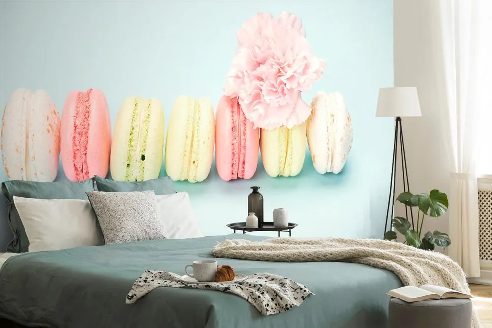 Carta da parati autoadesiva – Macarons deliziosi