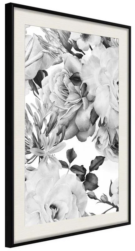 Poster  Black and White Nature  Cornice Quadri Cornice nera con pass-partout, Larghezza x Altezza Home decor 30x45