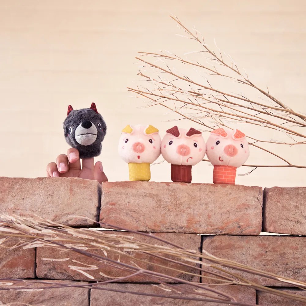 Lilliputiens - Marionette da dita - Il lupo e i 3 porcellini