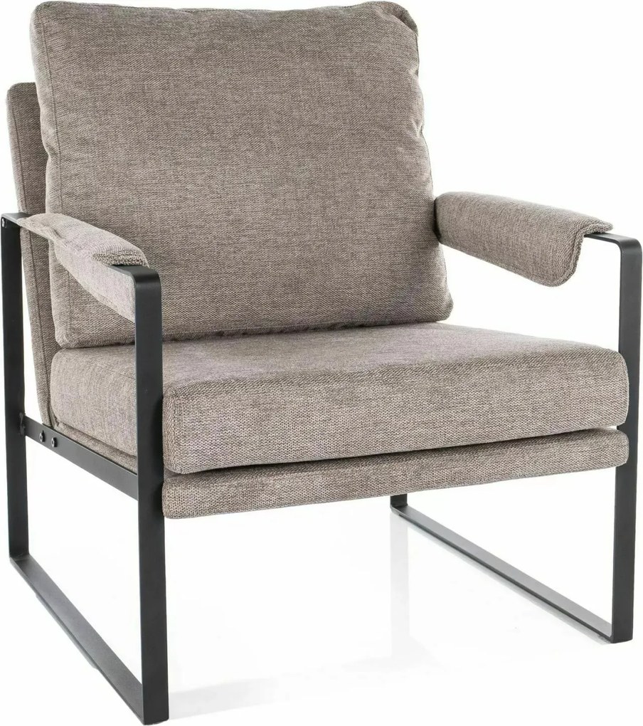 Poltrona Focus Brego – beige / nero opaco