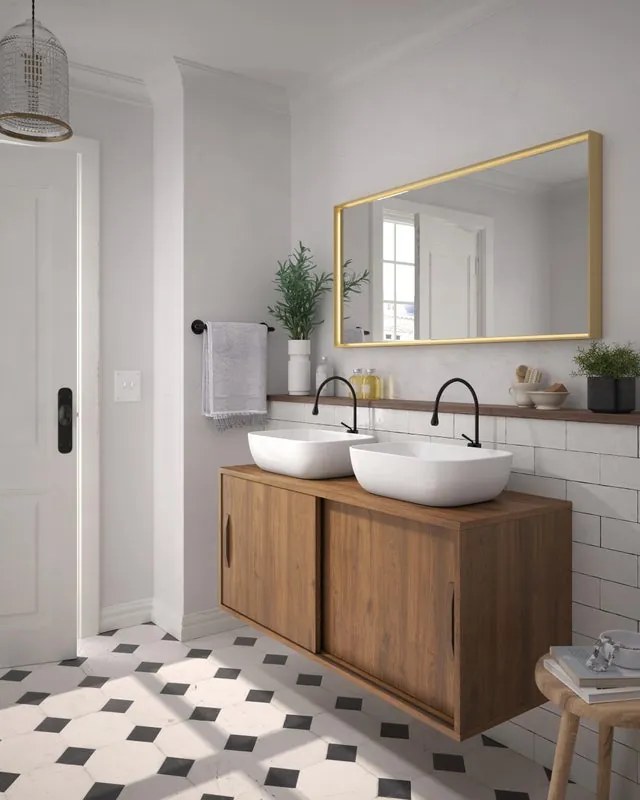 Mobile da bagno sospeso sotto lavabo Velvet L 120 x H 53 x P 45 cm rovere, 2 ante sx