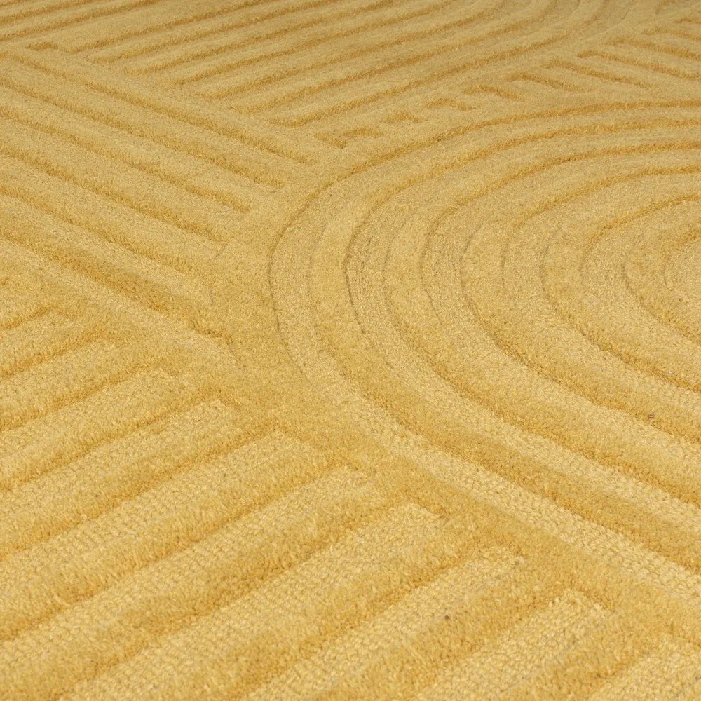 Tappeto in lana gialla 160x230 cm Zen Garden - Flair Rugs