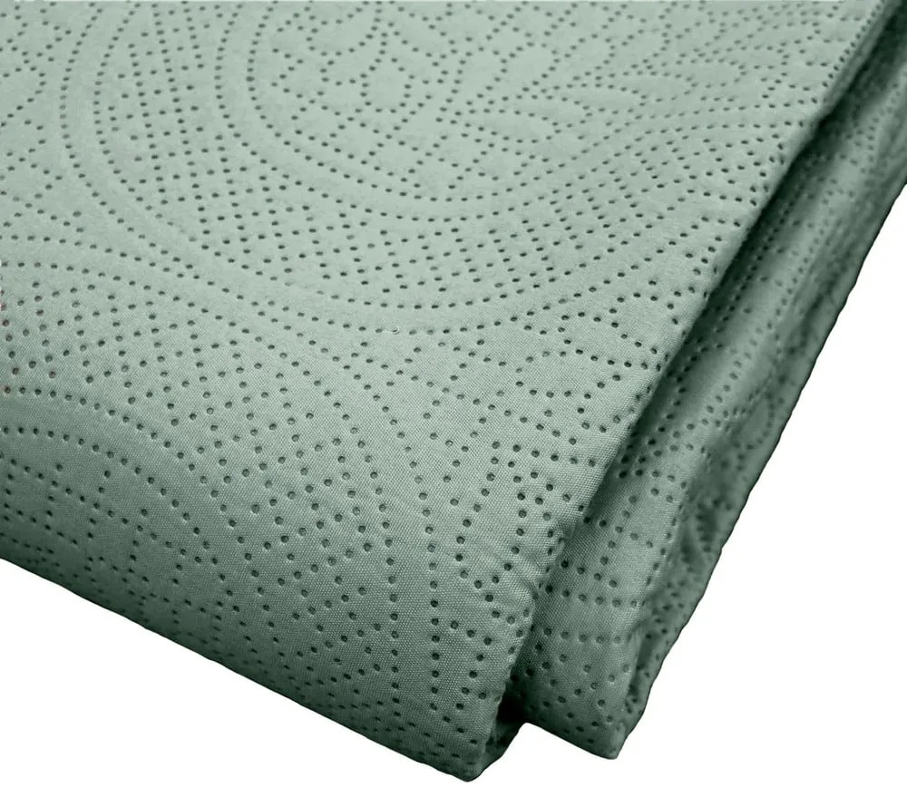 Set con copriletto e federa verde in microfibra 220x240 cm Romane – douceur d'intérieur
