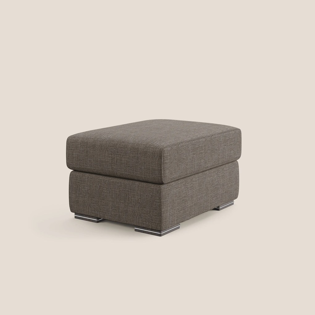 Sun pouf apribile contenitore in tessuto impermeabile morbido intreccio T06 marrone