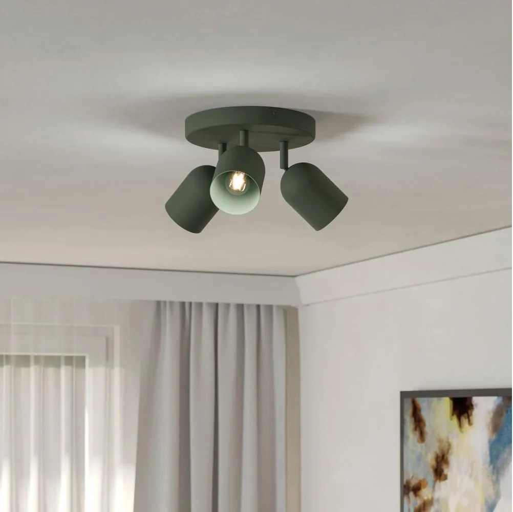 Eglo 44134 - Faretto TILSTON 3xE14/40W/230V verde