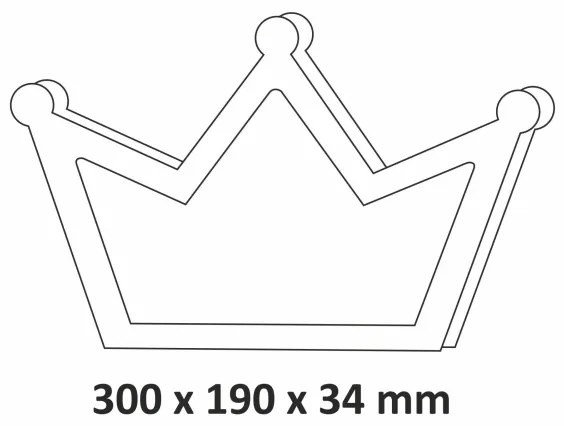Applique LED per bambini LED/2xAA corona rosa