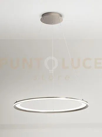 Sospensione in alluminio colore grigio edge biemissione led 98w 300...