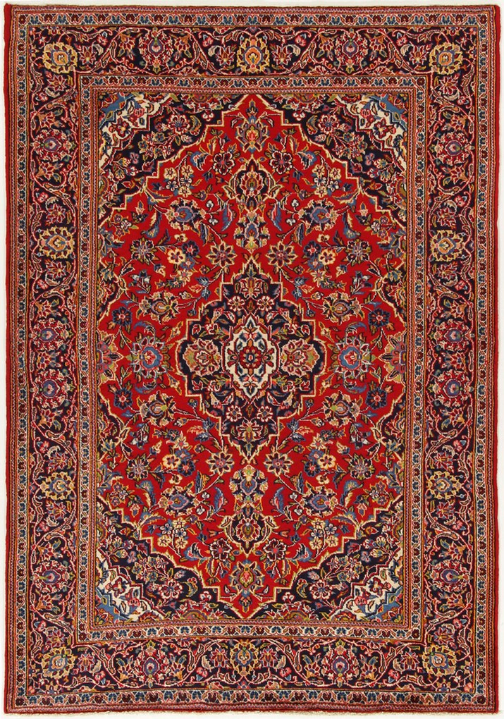 Kashan Tappeto 200 x 140 (Iran) Annodato A Mano