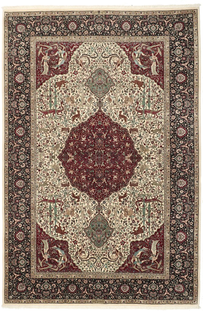 Isfahan Tappeto 210x320 (Iran) Annodato A Mano