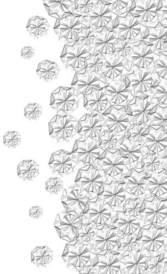 Wandbild Florigami von Rebel Walls - Monochrome 1