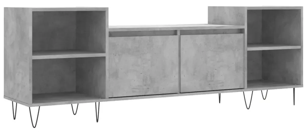 Mobile per tv grigio cemento 160x35x55 cm legno multistrato