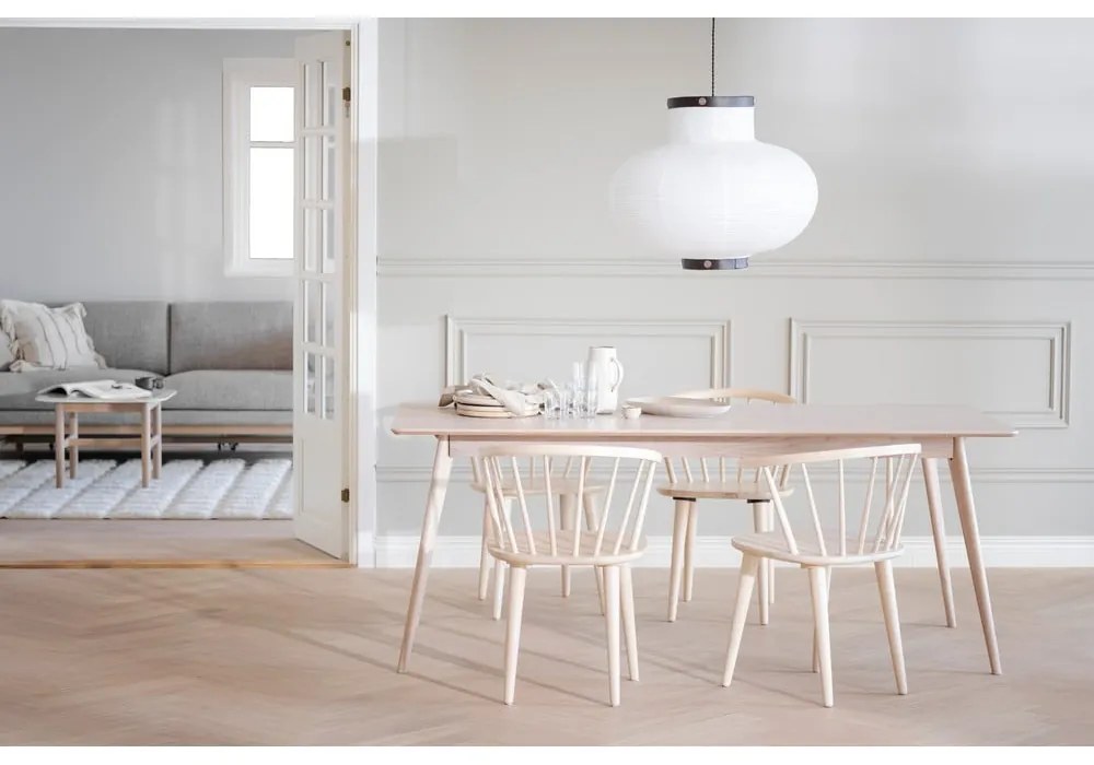 Tavolo da pranzo pieghevole con piano in rovere 190x90 cm Yumi - Rowico