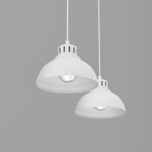 Lampadario a sospensione con filo SVEN 2xE27/15W/230V bianco