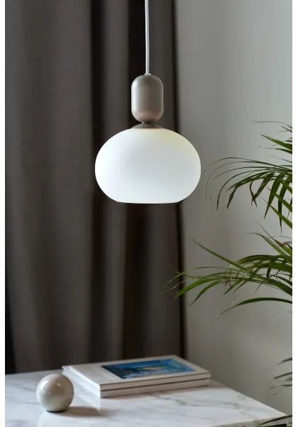 Nordlux - Lampadario a sospensione con filo NOTTI 1xE27/40W/230V grigio