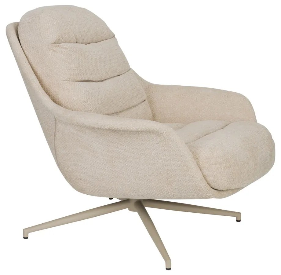 Poltrona da relax beige girevole Philly – Zuiver