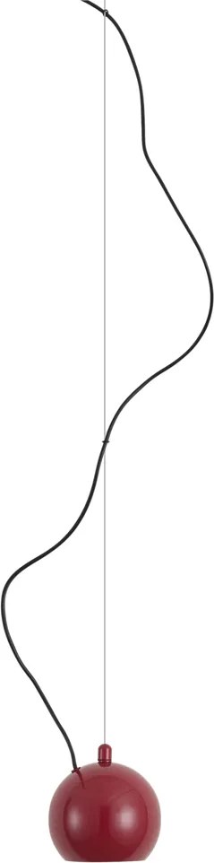 Design hanglamp rood voor railsysteem 1-fase - Slimline Sara