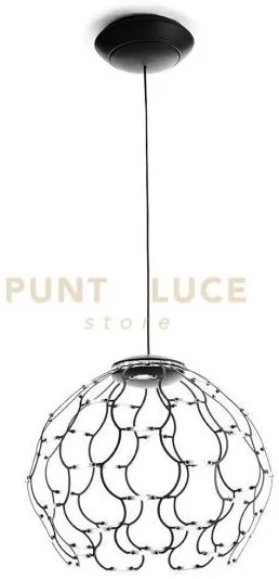 Lamoi lampadario a sospensione nero grande d.80cm 3000k 11044lm 99w...