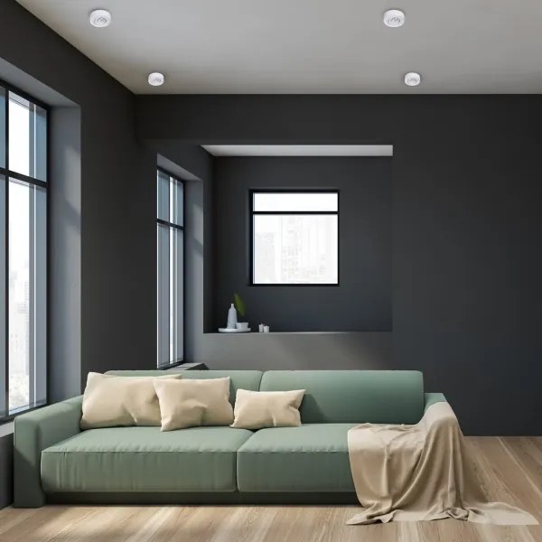 Faretto da incasso NUSA 1xGU5,3/MR16/50W/12V arrotondato bianco