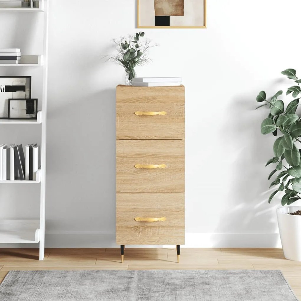 Credenza Rovere Sonoma 34,5x34x90 Cm İn Legno Multistrato /