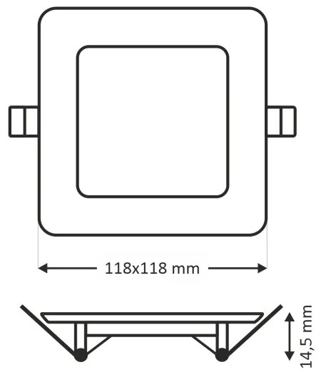 Lampada LED da incasso SQUARE LED/6W/230V 6500K 11,8x11,8 cm bianco
