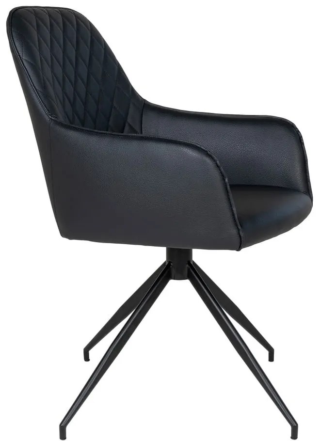 Sedia da pranzo nera in imbottito Harbo – House Nordic