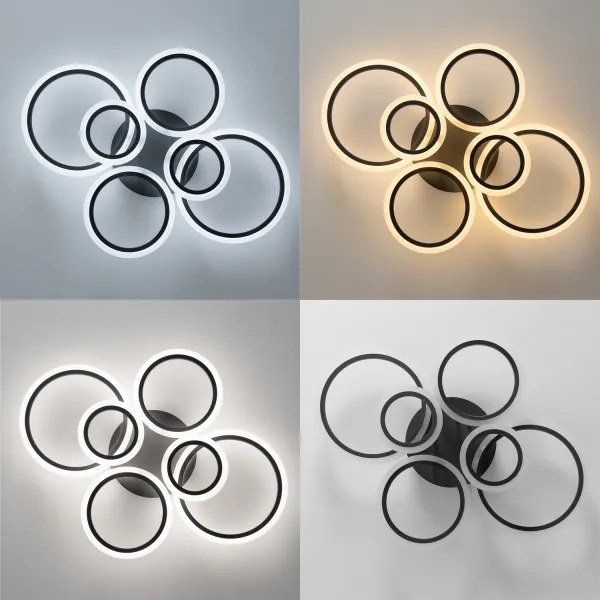 Brilagi - Lampadario a plafone LED dimmerabile ORBITS LED/85W/230V 3000-6500K antracite + +TC